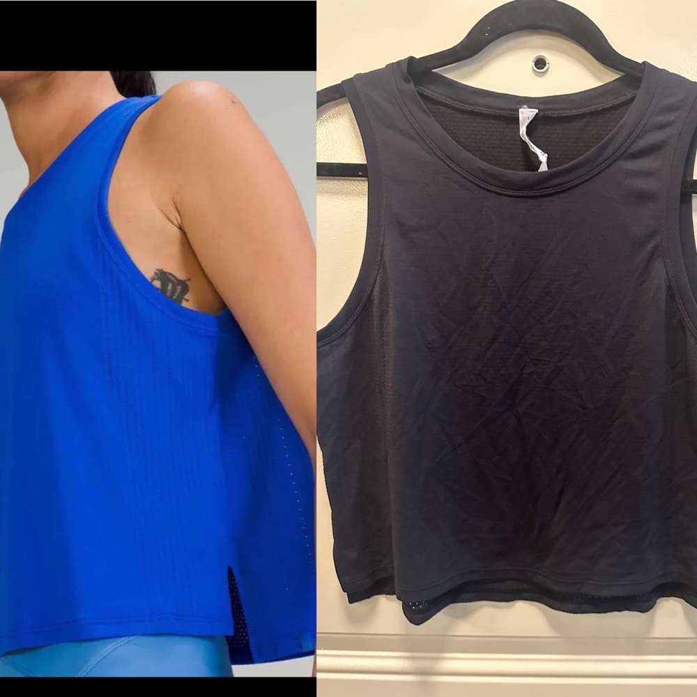 Lululemon Train to be tank , size 6 black , in excellent condition